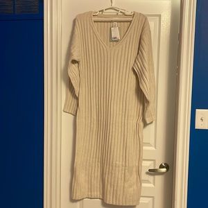 Cream Coloured Sweater dress, BNWT.